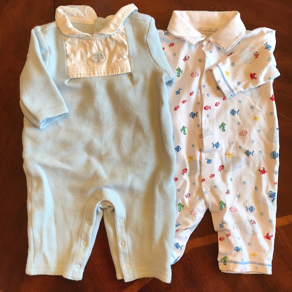 2 0-3 month boy long sleeve one piece outfits